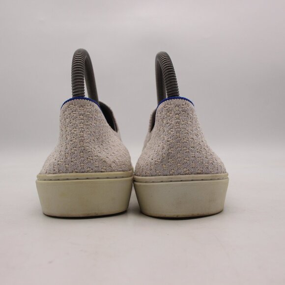 Rothy’s The Sneaker Honeycomb Women’s Size 8 Salt Light Grey White Knit Slip On - Picture 4 of 9